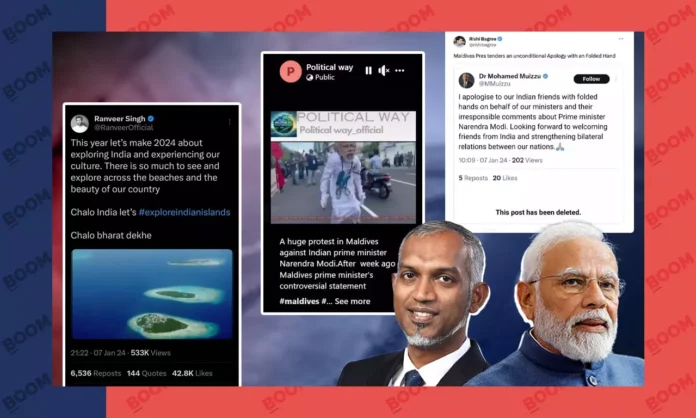 Tension between India and Maldives causes many false stories on social media.