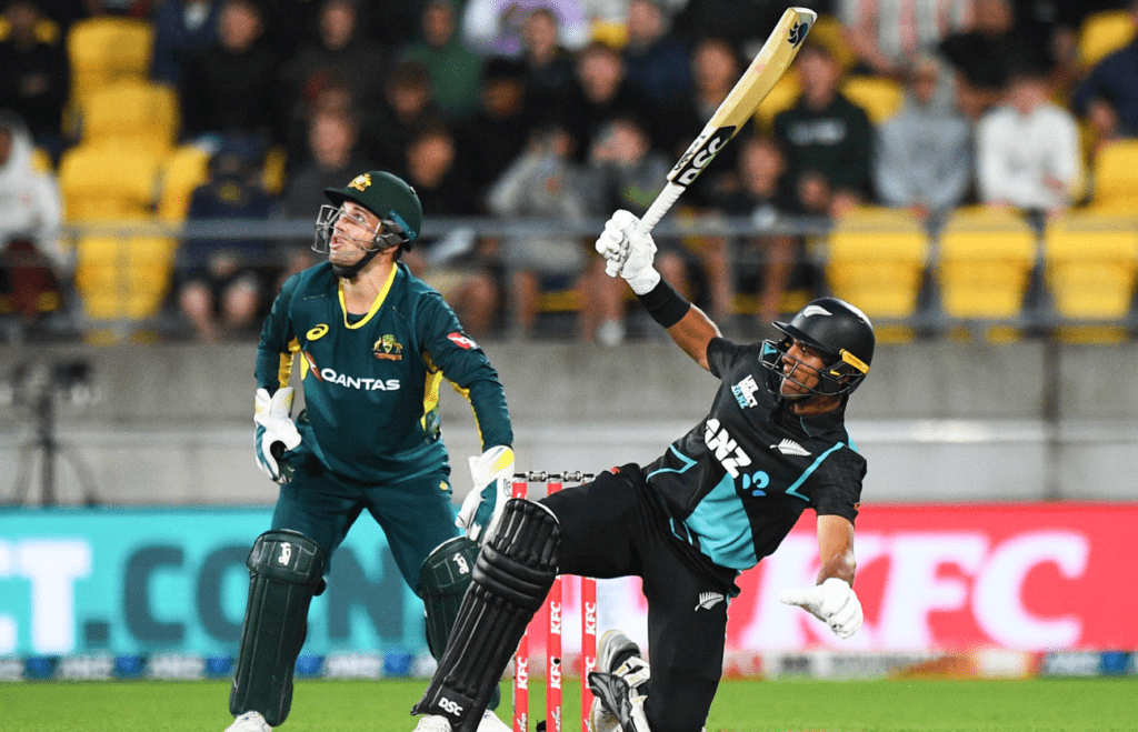 Australia Defeats New Zealand by 6 Wickets.