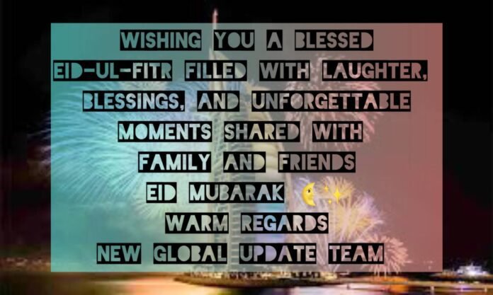 Wishing you a blessed Eid-ul-Fitr filled with laughter, blessings, and unforgettable moments shared with family and friends.