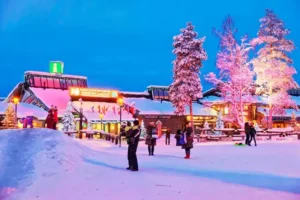 In pictures Christmas in Lapland.