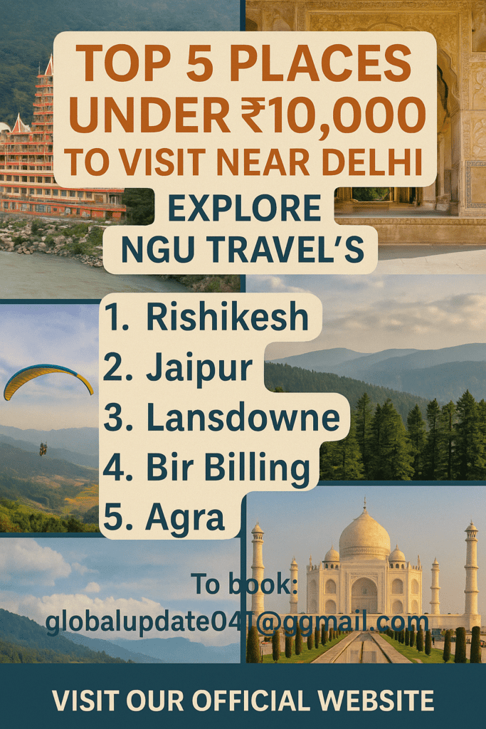 Top 5 Places Under ₹10,000 to Visit Near Delhi